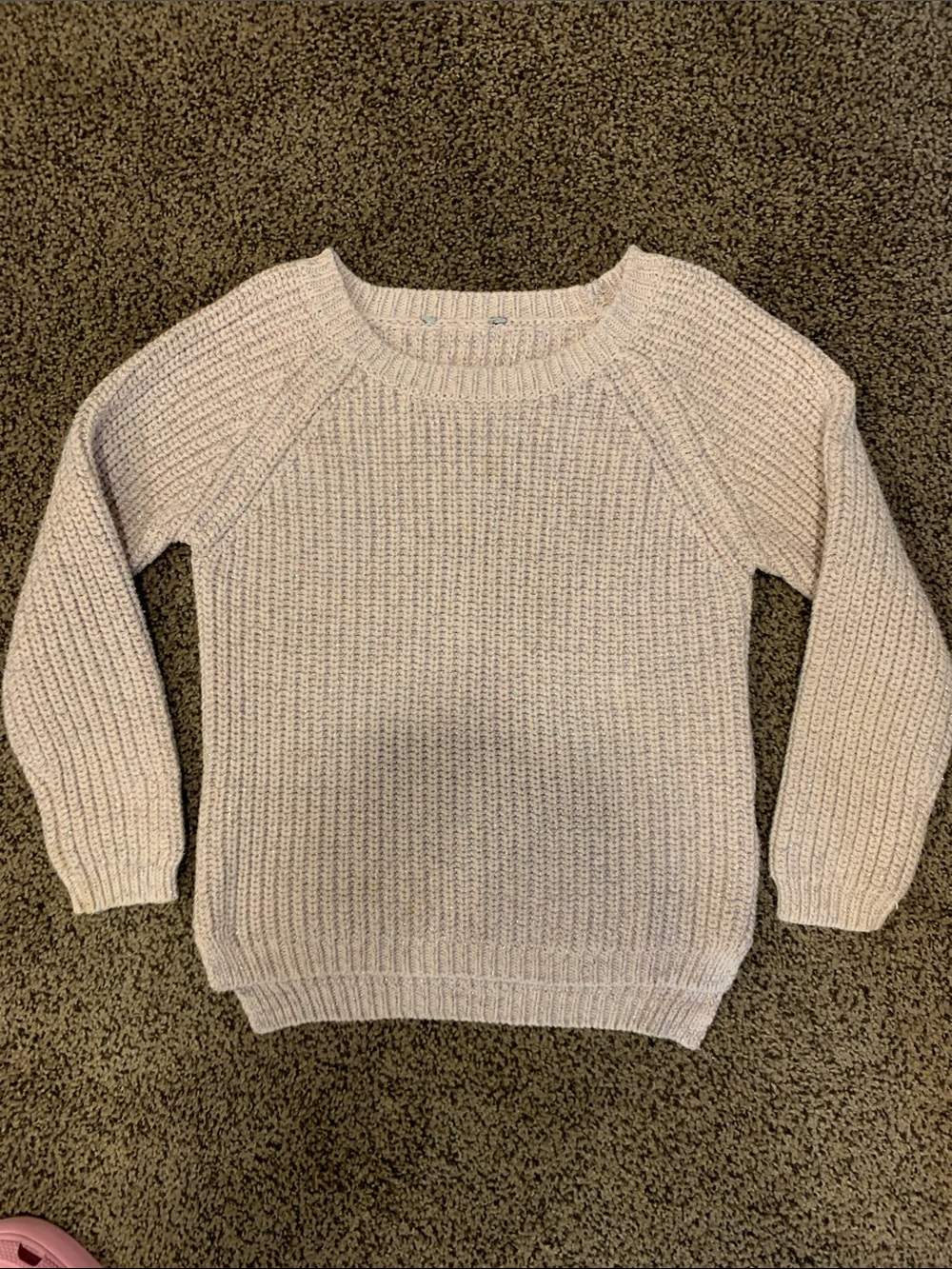 💥2/$30💥Girls Size S Cotton & Metallic Thread Sweater